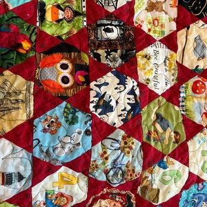Colorful Seek & Find Handmade Quilt